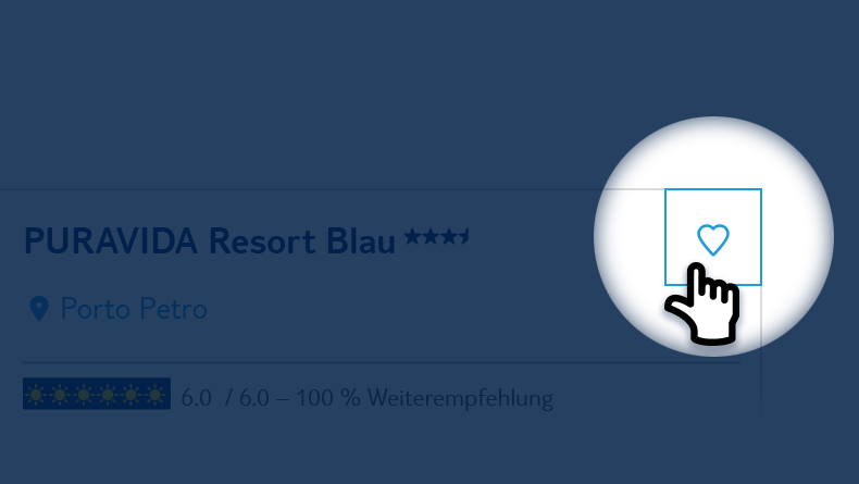Váš obľúbený hotel si pridáte do zoznamu Wishlist jednoducho kliknutím na tlačidlo v tvare srdiečka Váš obľúbený hotel si pridáte do zoznamu Wishlist jednoducho kliknutím na tlačidlo v tvare srdiečka